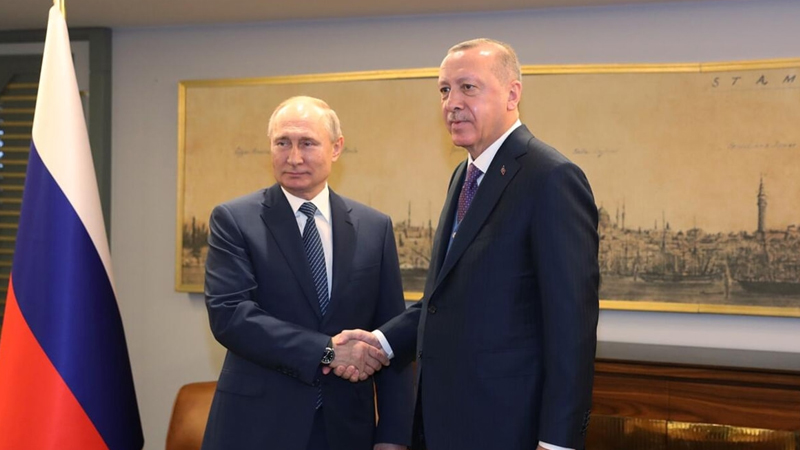Erdoğan, Putin ile Filistin'i Görüştü